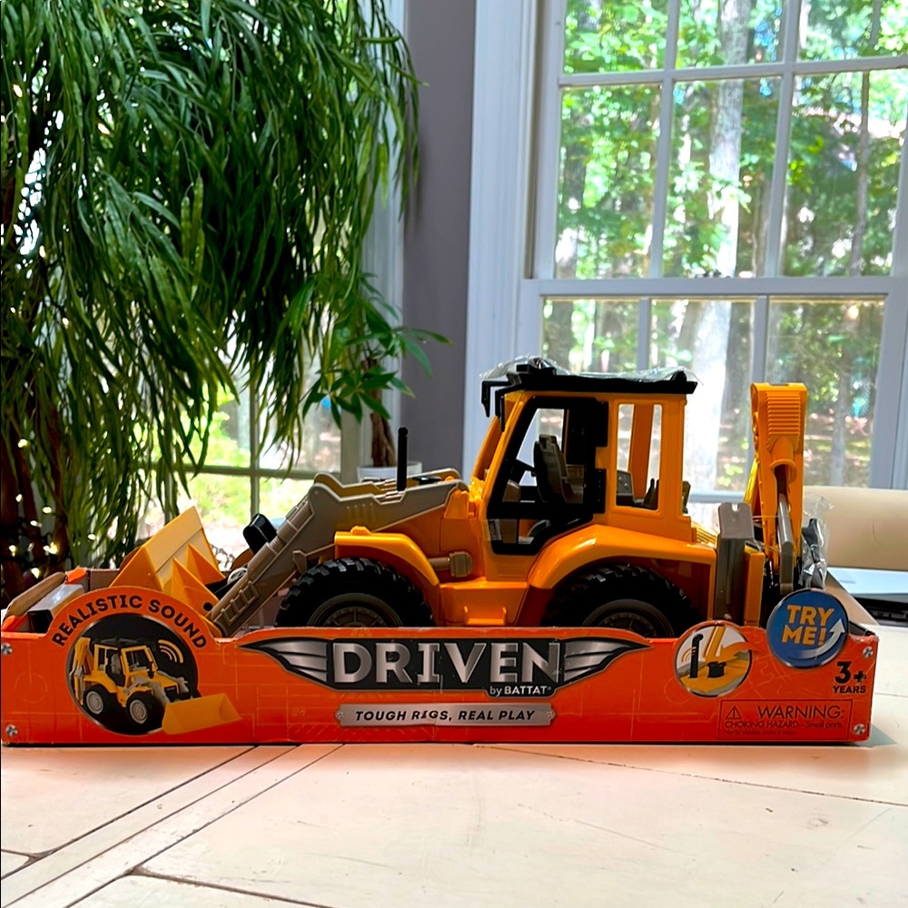 DRIVEN by Battat - Midrange Toy Backhoe Loader / Bulldozer